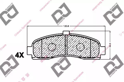 Комплект тормозных колодок DJ PARTS BP1360